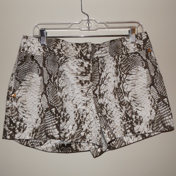Cache Pants - Cache 10 Brown White Shorts